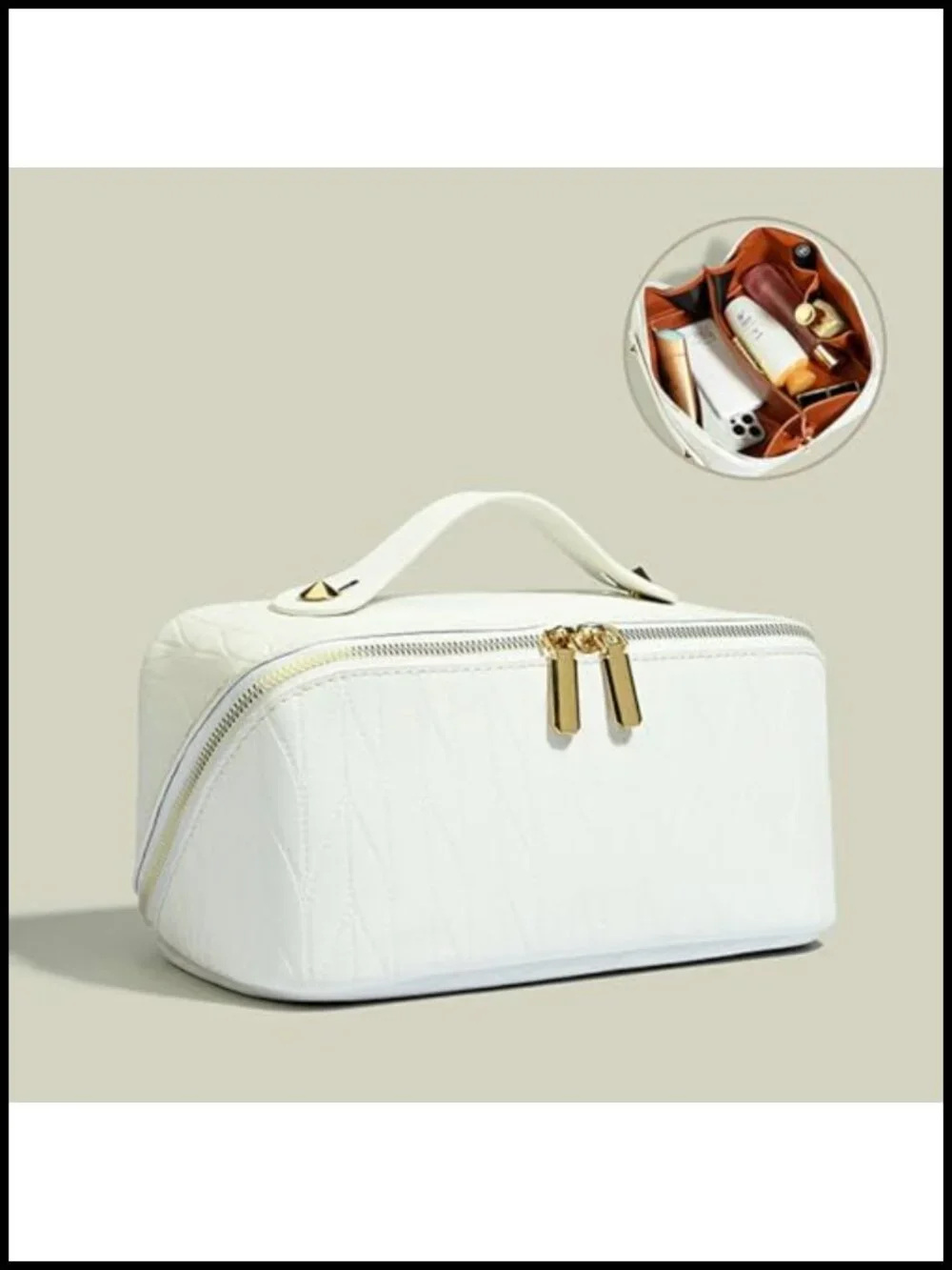 Travel Makeup Bag Large Capacity Waterproof Cosmetic Toiletry Case with